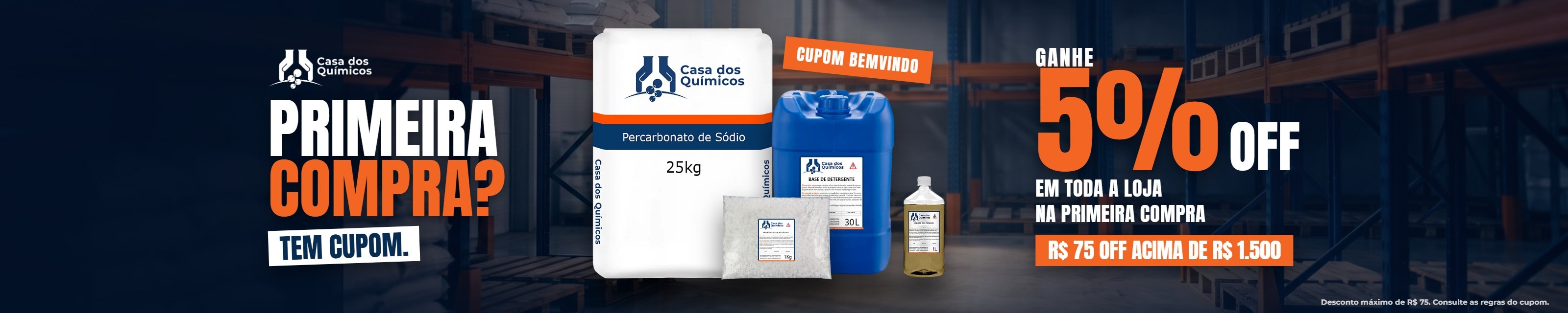 Cupom BEMVINDO 5% (novo)