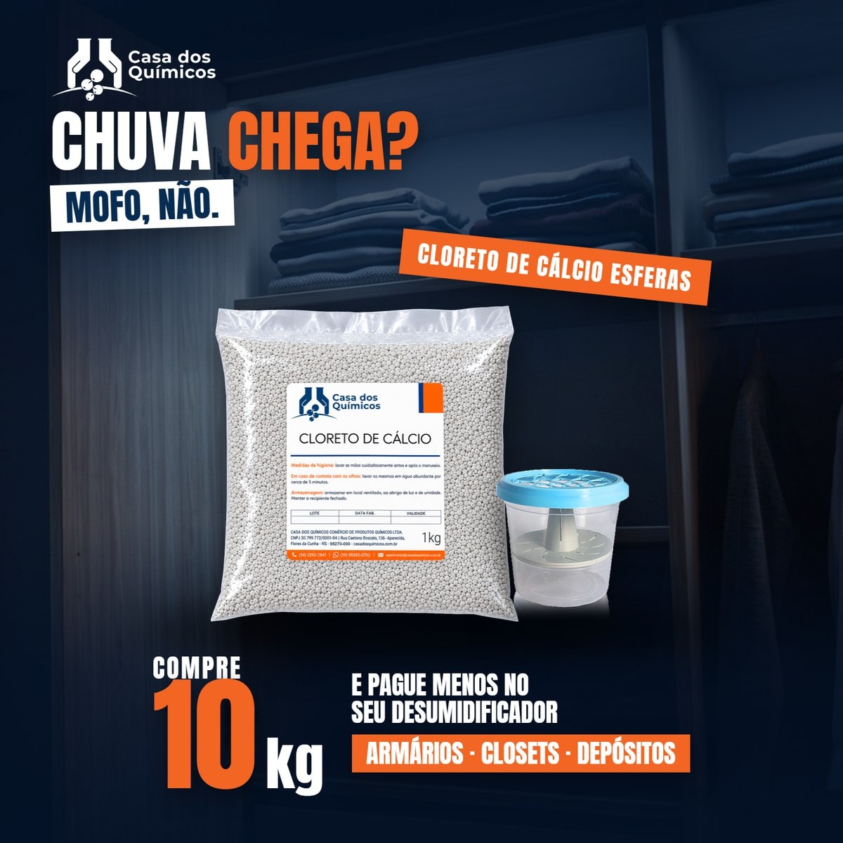 Umidade e mofo - Cloreto de Cálcio Esferas (novo)