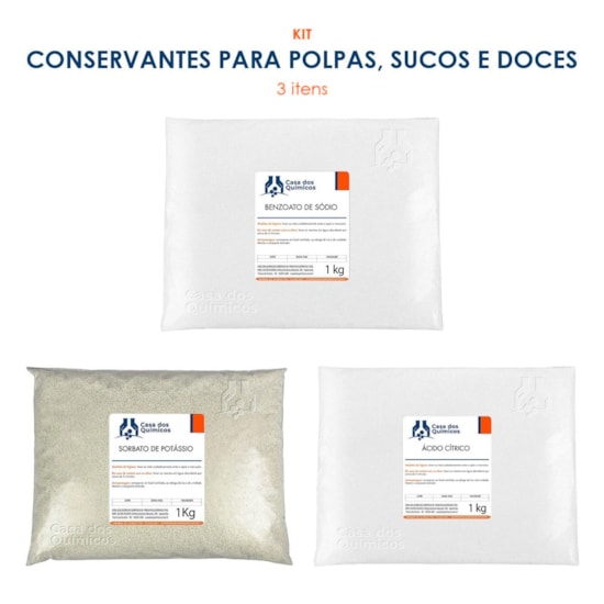 Kit Conservantes para Polpas, Sucos e Doces