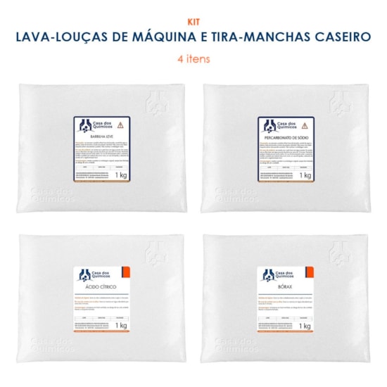 Kit Lava-Louças de Máquina e Tira-Manchas Caseiro