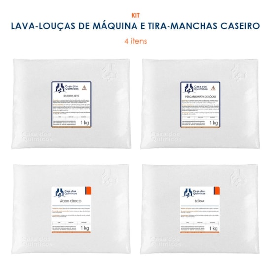 Kit Lava-Louças de Máquina e Tira-Manchas Caseiro