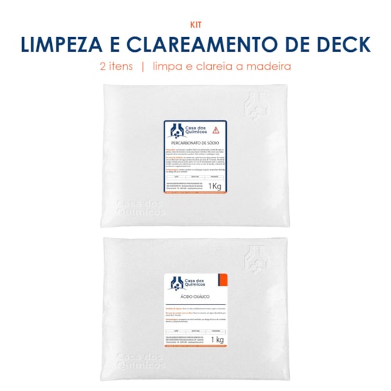Kit Limpeza e Clareamento de Deck e Madeira Externa