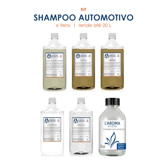 Kit para Fazer Shampoo Automotivo (rende até 20 L)