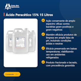 Segunda imagem do produto Ácido Peracético 15% 15 Litros