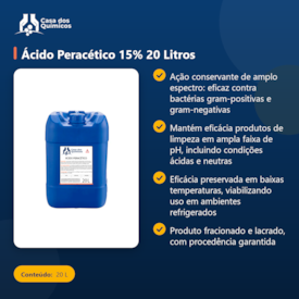 Segunda imagem do produto Ácido Peracético 15% 20 Litros