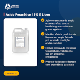 Segunda imagem do produto Ácido Peracético 15% 5 Litros
