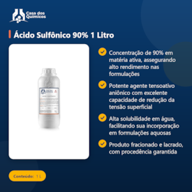 Segunda imagem do produto Ácido Sulfônico 90% 1 Litro