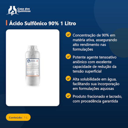 Segunda imagem do produto Ácido Sulfônico 90% 1 Litro