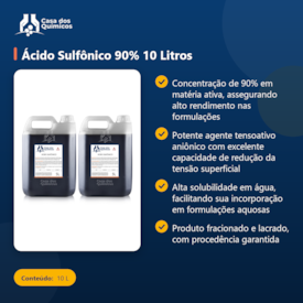 Segunda imagem do produto Ácido Sulfônico 90% 10 Litros