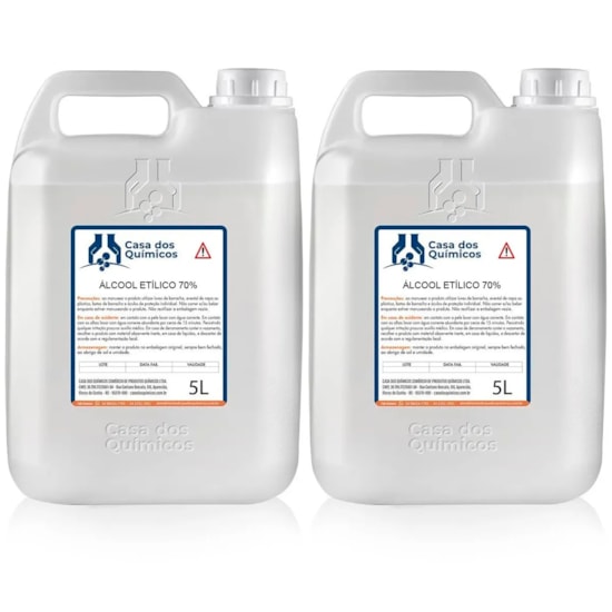 Álcool Etílico Hidratado 70% 10 Litros