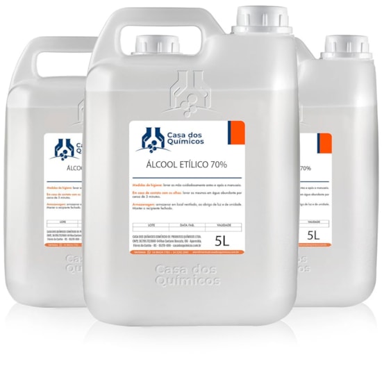 Álcool Etílico Hidratado 70% 15 Litros