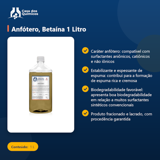 Segunda imagem do produto Anfótero, Betaína 1 Litro