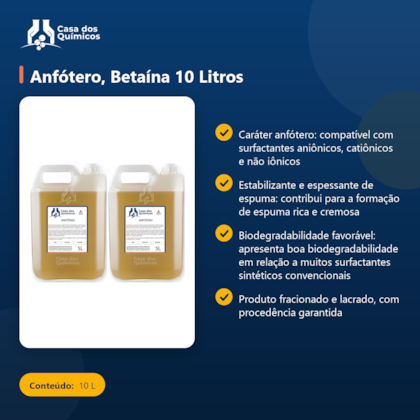 Segunda imagem do produto Anfótero, Betaína 10 Litros
