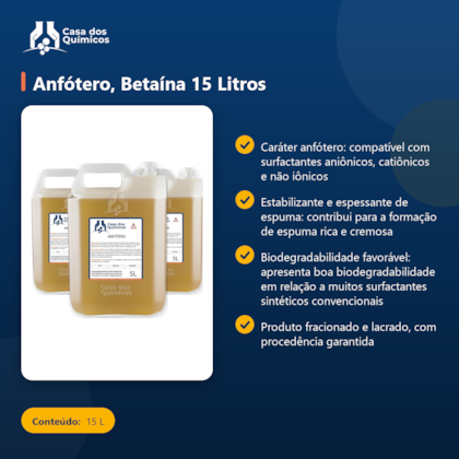Segunda imagem do produto Anfótero, Betaína 15 Litros