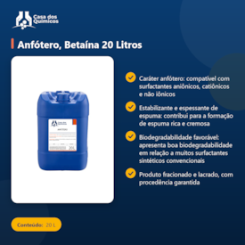 Segunda imagem do produto Anfótero, Betaína 20 Litros