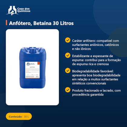 Segunda imagem do produto Anfótero, Betaína 30 Litros