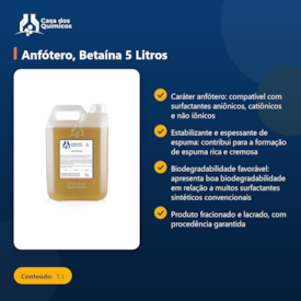 Segunda imagem do produto Anfótero, Betaína 5 Litros
