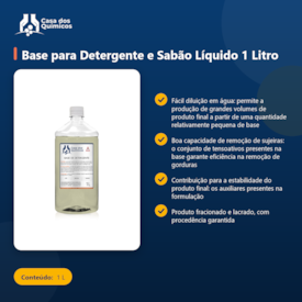 Segunda imagem do produto Base para Detergente e Sabão Líquido 1 Litro
