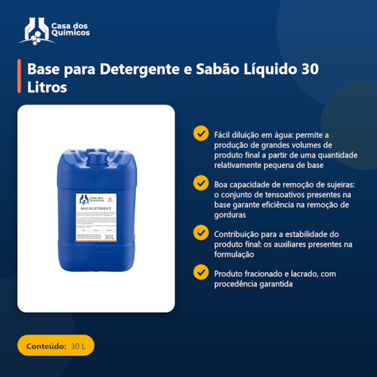 Segunda imagem do produto Base para Detergente e Sabão Líquido 30 Litros