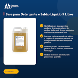 Segunda imagem do produto Base para Detergente e Sabão Líquido 5 Litros