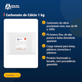 Segunda imagem do produto Carbonato de Cálcio 1 kg