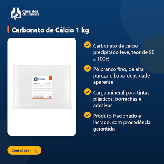 Segunda imagem do produto Carbonato de Cálcio 1 kg