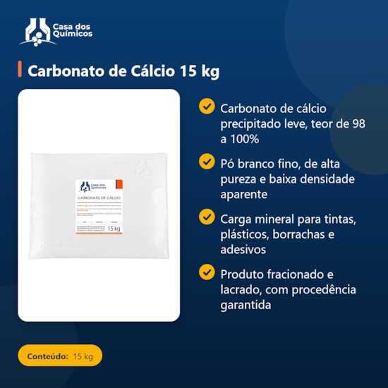 Segunda imagem do produto Carbonato de Cálcio 15 kg