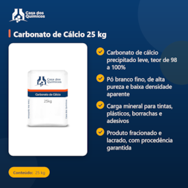 Segunda imagem do produto Carbonato de Cálcio 25 kg