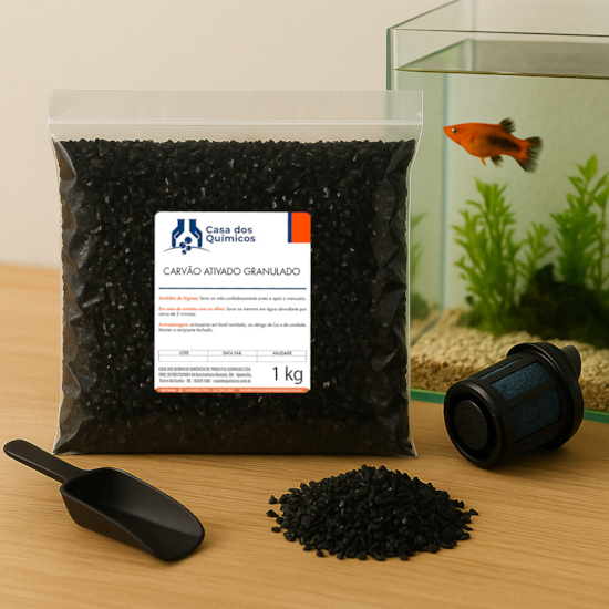 Segunda imagem do produto Carvão Ativado Vegetal Granulado 2 kg