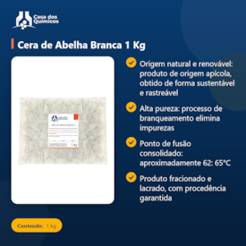 Segunda imagem do produto Cera de Abelha Branca 1 Kg