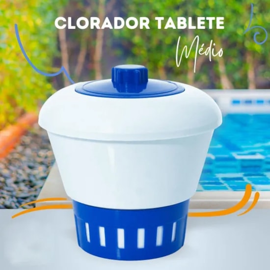 Segunda imagem do produto Clorador Flutuante para Piscina com Capacidade para um Tablete de 200g