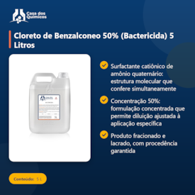 Segunda imagem do produto Cloreto de Benzalconeo 50% (Bactericida) 5 Litros