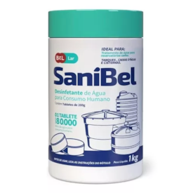 Cloro para Consumo Humano Sanibel 1 Kg - Embalagem com 5 Tabletes de 200g