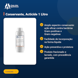 Segunda imagem do produto Conservante, Acticide 1 Litro