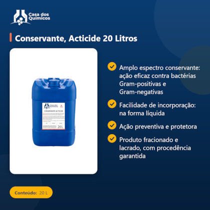 Segunda imagem do produto Conservante, Acticide 20 Litros