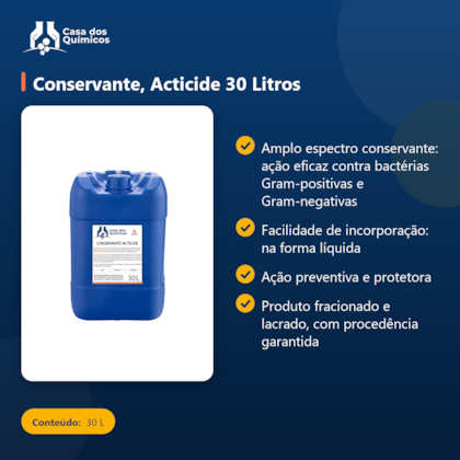 Segunda imagem do produto Conservante, Acticide 30 Litros