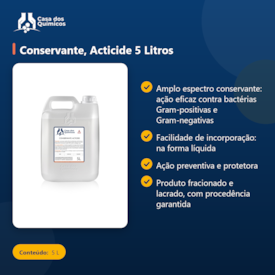 Segunda imagem do produto Conservante, Acticide 5 Litros