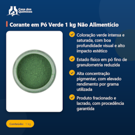 Segunda imagem do produto Corante em Pó Verde 1 kg Não Alimentício