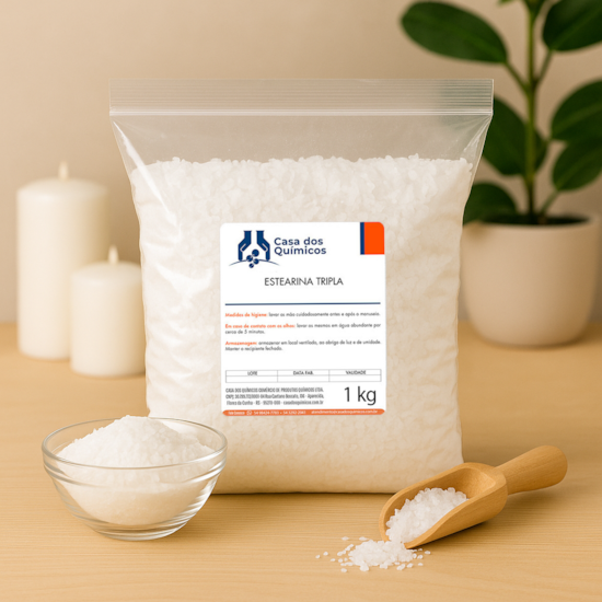 Segunda imagem do produto Estearina Tripla, Ácido Esteárico 1 Kg