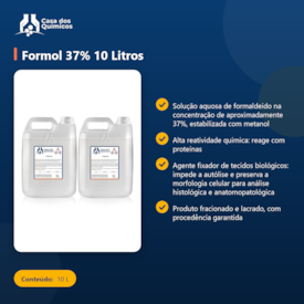 Segunda imagem do produto Formol 37% 10 Litros