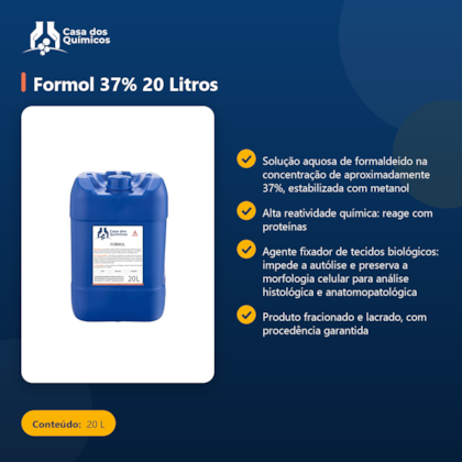 Segunda imagem do produto Formol 37% 20 Litros
