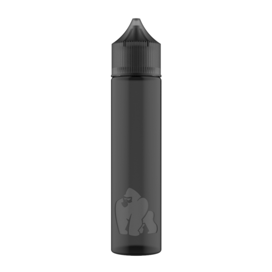 Frasco Unicorn Chubby Gorilla LDPE 60ml - Frasco Preto com Tampa Preta