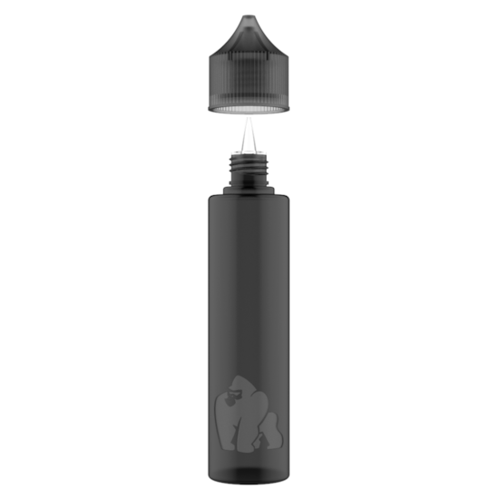 Segunda imagem do produto Frasco Unicorn Chubby Gorilla LDPE 60ml - Frasco Preto com Tampa Preta