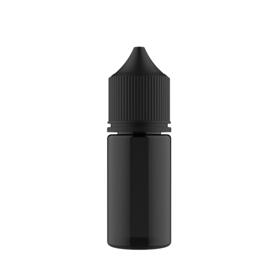 Frasco Unicorn Chubby Gorilla Pet 30ml Stubby - Frasco Preto com Tampa Preta