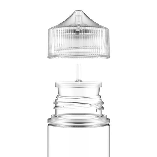 Segunda imagem do produto Frasco Unicorn Chubby Gorilla Pet V3 100ml - Frasco Transparente com Tampa Transparente