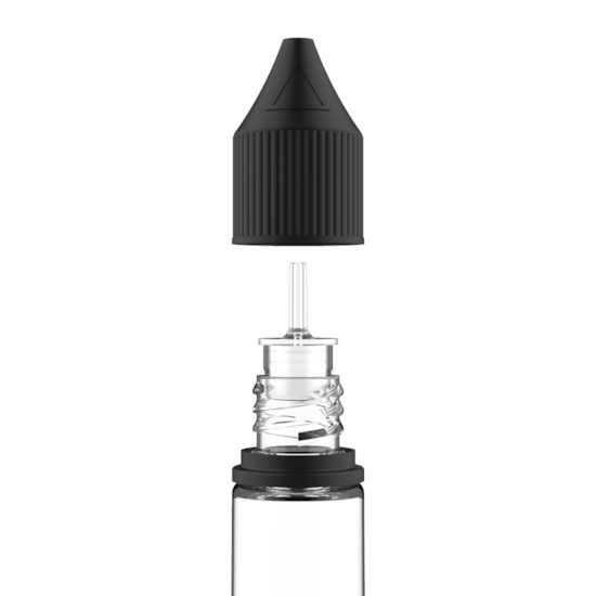 Segunda imagem do produto Frasco Unicorn Chubby Gorilla Pet V3 30ml - Frasco Transparente com Tampa Preta