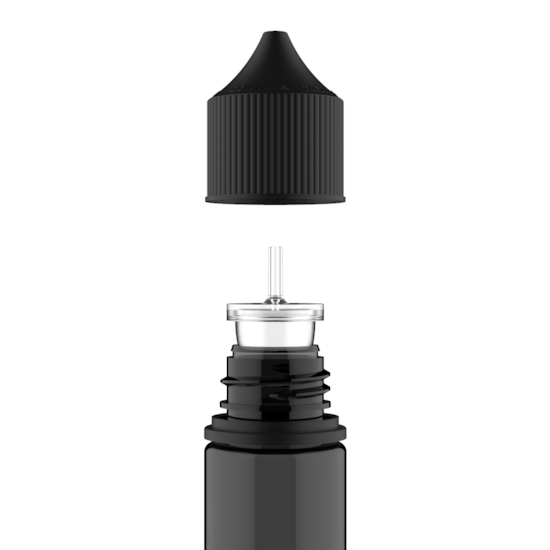 Segunda imagem do produto Frasco Unicorn Chubby Gorilla Pet V3 60ml - Frasco Preto com Tampa Preta