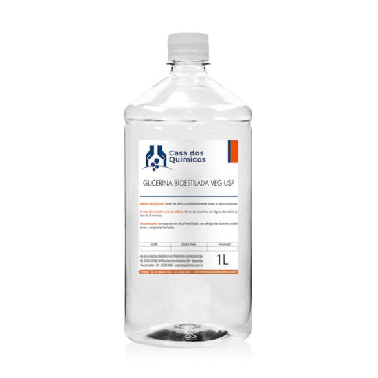 Glicerina Bi-Destilada Vegetal USP 1 Litro