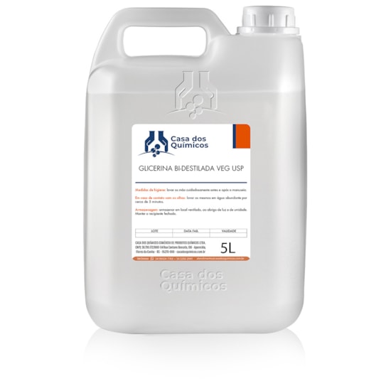 Glicerina Bi-Destilada Vegetal USP 5 Litros