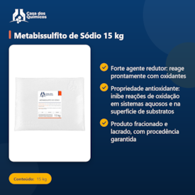 Segunda imagem do produto Metabissulfito de Sódio 15 kg